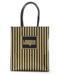 Keep the luxury alive. I. Magnin's devotion to European elegance and the newest fashions from France became a trademark in downtown San Francisco, where its flagship store, fondly referred to as the White Marble Palace, had a glamorous following. Remember the way things were with this striped everyday lunch tote, the ideal solution to carrying your midday meal in style! Keep the luxury alive. I. Magnin's devotion to European elegance and the newest fashions from France became a trademark in downtown San Francisco, where its flagship store, fondly referred to as the White Marble Palace, had a glamorous following. Remember the way things were with this striped everyday lunch tote, the ideal solution to carrying your midday meal in style!