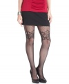 Let your fashion sense come to full bloom These alluring net tights from Jessica Simpson feature a flirty floral pattern for a look that gets instant attention.