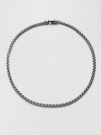 A simply elegant style in sleek sterling silver; perfect on it's own or with your favorite enhancer. Sterling silverLength, about 16Lobster clasp closureImported 