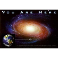 (24x36) Classic You Are Here Galaxy Space Science Poster Print