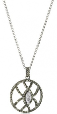 Judith Jack Sterling Silver, Marcasite and Cubic Zirconia Pendant Necklace Judith Jack Sterling Silver, Marcasite and Cubic Zirconia Pendant Necklace