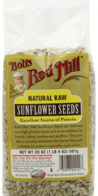 Bob's Red Mill Natural Raw Sunflower Seeds, 20-Ounce Packages (Pack of 4)