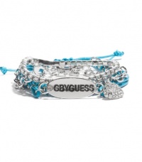 G by GUESS Silver-Tone and Turquoise Friendship Bra, SILVER G by GUESS Silver-Tone and Turquoise Friendship Bra, SILVER