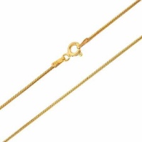 18K Gold Over Sterling Silver 1mm Snake Chain Necklace 14 16 18 20 24 30 18K Gold Over Sterling Silver 1mm Snake Chain Necklace 14 16 18 20 24 30