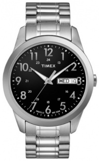 Timex Men's T2M932 Elevated Classics Dress Silver-Tone Stainless Steel Expansion Band Watch Timex Men's T2M932 Elevated Classics Dress Silver-Tone Stainless Steel Expansion Band Watch