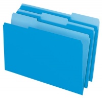 Pendaflex 1531/3BLU Pendaflex 2-Tone File Folders, 1/3 Cut, Top Tab, Legal, Light Blue, 100/Box