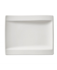 Explore new shapes for your table with the innovative New Wave appetizer plates, featuring a unique, fluid silhouette crafted of premium Villeroy & Boch porcelain. Explore new shapes for your table with the innovative New Wave appetizer plates, featuring a unique, fluid silhouette crafted of premium Villeroy & Boch porcelain.