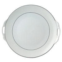 Bernardaud Dune Round Cake Plate with Handles Bernardaud Dune Round Cake Plate with Handles