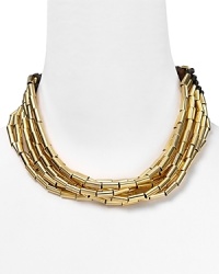Tap into a tribal-inspired vibe with this multi-strand necklace from Michael Kors. Layering tone and texture, it infuses every outfit with natural drama. Tap into a tribal-inspired vibe with this multi-strand necklace from Michael Kors. Layering tone and texture, it infuses every outfit with natural drama.