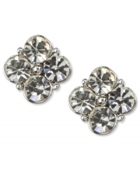 Givenchy revs up the classic stud earrings with a quartet of sparkling crystal accents set in hematite-plated mixed metal. Givenchy revs up the classic stud earrings with a quartet of sparkling crystal accents set in hematite-plated mixed metal.