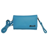 Blue Purse Handbag Case for Disney devices with both a hand and shoulder loop option - a unique Gomadic design - Lifetime Warranty