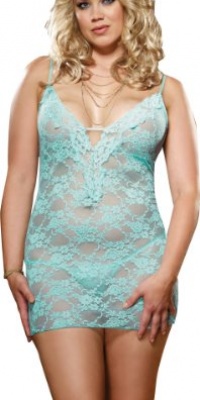 Dreamgirl Women's Plus Size Lace Courtesan Chemise Dreamgirl Women's Plus Size Lace Courtesan Chemise