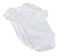 Spasilk 100% Cotton Short Sleeve Lap Shoulder 3-Pack Bodysuit Spasilk 100% Cotton Short Sleeve Lap Shoulder 3-Pack Bodysuit