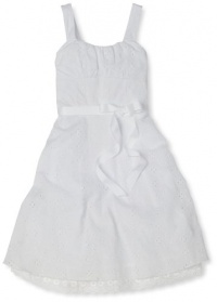 Ruby Rox Kids Girls 7-16 Eyelet With Ribbon Dress, White, 12 Ruby Rox Kids Girls 7-16 Eyelet With Ribbon Dress, White, 12