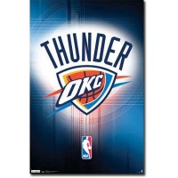 (22x34) Oklahoma City Thunder Logo Basketball Poster (22x34) Oklahoma City Thunder Logo Basketball Poster