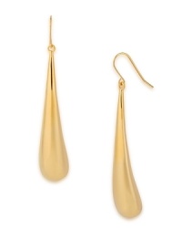 Robert Lee Morris Soho sculptural jewels don't get easier than this pair of elongated teardrop earrings, crafted of plated gold.