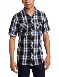 Burnside Men's Imbue Short Sleeve Plaid Woven Shirt Burnside Men's Imbue Short Sleeve Plaid Woven Shirt