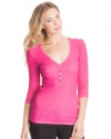 GUESS Sophia Three-Quarter Sleeve Henley