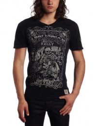 Affliction Men's Lost Souls Moto Paneled V-Neck Tee Affliction Men's Lost Souls Moto Paneled V-Neck Tee