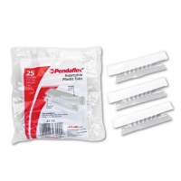 Pendaflex 43-1/2 Hanging File Folder Tabs, 1/3 Tab, 3 1/2 Inch, Clear Tab/White Insert, 25/Pack Pendaflex 43-1/2 Hanging File Folder Tabs, 1/3 Tab, 3 1/2 Inch, Clear Tab/White Insert, 25/Pack