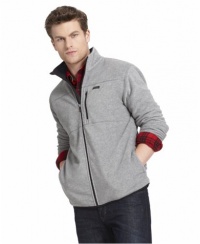 Izod Men's Polar Fleece Full Zip Heather Grey Jacket Izod Men's Polar Fleece Full Zip Heather Grey Jacket