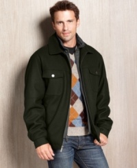 Complete your look with a classic touch and this wool-blend coat from London Fog. Complete your look with a classic touch and this wool-blend coat from London Fog.