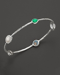 Ippolita Seafoam Wonderland Sterling Silver 5 Stone Bangle in Seafoam Ippolita Seafoam Wonderland Sterling Silver 5 Stone Bangle in Seafoam