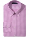 Button-up your workday look with classic gingham on this Tommy Hilfiger dress shirt.