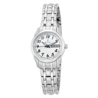 Bulova Women's 96N100 Silver and White Dial Bracelet Watch