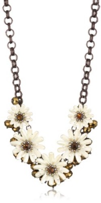 Betsey Johnson Iconic Autumn Flower and Cherry Bead Frontal Necklace Betsey Johnson Iconic Autumn Flower and Cherry Bead Frontal Necklace