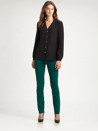 Offering a burst of color and an exquisite fit, cotton jeans with a touch of stretch and beloved five-pocket styling.Button closureZip flyBelt loopsFive-pocket designInseam, about 3498% cotton/2% spandexMachine washImported Model shown is 5'10 (177cm) wearing US size 4. Offering a burst of color and an exquisite fit, cotton jeans with a touch of stretch and beloved five-pocket styling.Button closureZip flyBelt loopsFive-pocket designInseam, about 3498% cotton/2% spandexMachine washImported Model shown is 5'10 (177cm) wearing US size 4.