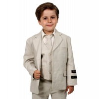 Boys Cotton/Linen Natural Summer Suit From Baby to Teen Boys Cotton/Linen Natural Summer Suit From Baby to Teen