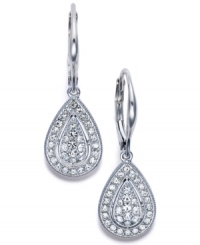 What's in a name? Plenty, when it comes to Eliot Danori's elegant Windsor earrings. Crafted in rhodium-plated mixed metal with a lever backing, earrings shine with the addition of sparkling crystals. Approximate drop: 1-1/4 inches.