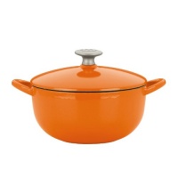 Mario Batali Cookware Classic Enamel Cast Iron Soup Pot- Persimmon Mario Batali Cookware Classic Enamel Cast Iron Soup Pot- Persimmon