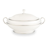 Double bands of platinum set in a distinctive Lenox pattern are an elegant accompaniment to your favorite recipes. Double bands of platinum set in a distinctive Lenox pattern are an elegant accompaniment to your favorite recipes.