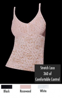 Bali Lace 'N Smooth Camisole Slimmer, L-Rosewood