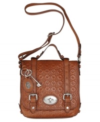 A gorgeous embossed leather covers this vintage-inspired design. Carry all your day-to-day necessities in Fossil's Maddox Embossed Organizer Flap with polished hardware and signature charms. A gorgeous embossed leather covers this vintage-inspired design. Carry all your day-to-day necessities in Fossil's Maddox Embossed Organizer Flap with polished hardware and signature charms.