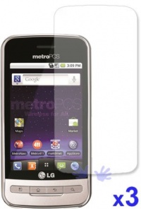 LG MS690 Optimus M Crystal Clear Screen Protector ( 3 Pack ) LG MS690 Optimus M Crystal Clear Screen Protector ( 3 Pack )