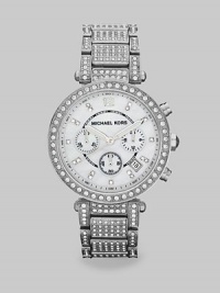 Michael Kors Women's 'Parker' Silver Super Glitz Watch - MK5572 Michael Kors Women's 'Parker' Silver Super Glitz Watch - MK5572