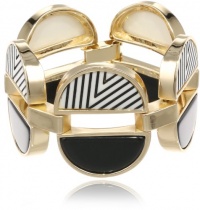 Kenneth Cole New York Striped Geometric Link Bracelet, 7.5