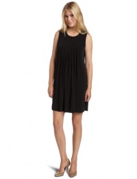 Calvin Klein Women's Matte Jersey Sleeveless Pleated Dress