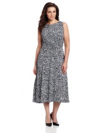 Jessica Howard Women's Plus-Size Sleeveless Ruched Waist Dress Jessica Howard Women's Plus-Size Sleeveless Ruched Waist Dress