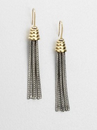 EXCLUSIVELY AT SAKS.COM From the Meadowlark Collection. A modern piece featuring sterling silver chains accented with an 18k goldplated coil cap. Sterling silver18k goldplated sterling silverDrop, about 214k gold hook backImported EXCLUSIVELY AT SAKS.COM From the Meadowlark Collection. A modern piece featuring sterling silver chains accented with an 18k goldplated coil cap. Sterling silver18k goldplated sterling silverDrop, about 214k gold hook backImported