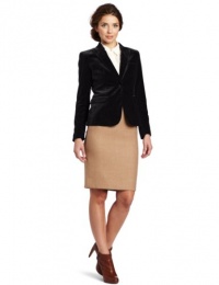 Vince Camuto Women's One Button Velvet Blazer, Rich Black, 4 Vince Camuto Women's One Button Velvet Blazer, Rich Black, 4