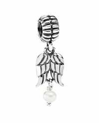 Angel wings gain extra significance with the addition of a luminous white pearl. Charm by PANDORA. Angel wings gain extra significance with the addition of a luminous white pearl. Charm by PANDORA.