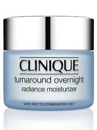 Works while you sleep. Optimizing new cell turnover to help the best and brightest emerge. Pumping in abundant moisture to help tone, retexturize and plump skin from the inside out. Apply this oil-free moisture cream nightly, after 3-Step Skin Care. For Very Dry to Combination Oily skin. Each morning, use Turnaround Concentrate Radiance Renewer for continuous radiance renewal. 1.7 oz. 