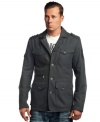 The traditional peacoat updated by Affliction to be worn by the rebel with or without a cause.