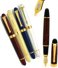 X450 QUINATE - X450 Kurve Claret, Gold, Midnight, Vanilla, and Scintillio Vintage Fountain Pen Quinate by Bulow®