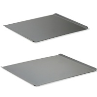 With a single raised edge for greater capacity, this Calphalon cookie sheet promises a lifetime of delicious baking. The durable nonstick coating provides long lasting durability while the aluminized steel construction resists rust. With a single raised edge for greater capacity, this Calphalon cookie sheet promises a lifetime of delicious baking. The durable nonstick coating provides long lasting durability while the aluminized steel construction resists rust.