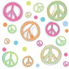 RoomMates RMK1437SCS Glitter Peace Signs Peel & Stick Wall Decals